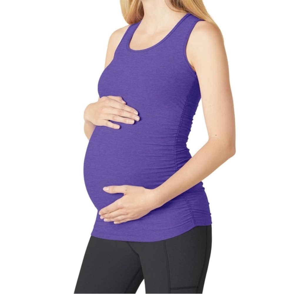 Beyond yoga beyond the bump spacedye based covered Purple Tank Top size xs